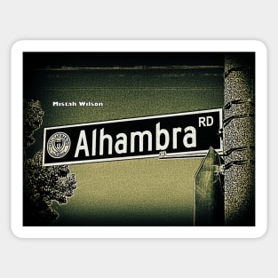 Alhambra Road, San Marino, CA by Mistah Wilson Sticker